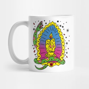 snake and skull candle tattoo Mug